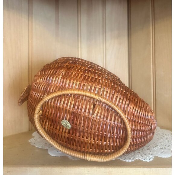 Vintage Hand Woven Wicker Reindeer Basket Christmas Decor Holiday Table Centerpi - Picture 6 of 7